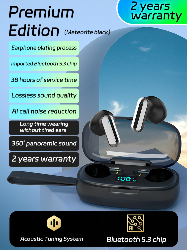 50% OFF For Sooyn gaming earphone bluetooth Battery life 4 hours Noise reduction S10 LZ-35 earphone bluetooth wireless: black