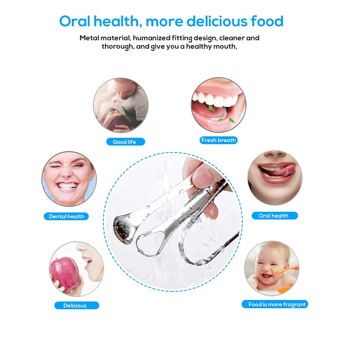 Rvs Tongschrapers Tongreiniger voor Volwassenen Kinderen Draagbare Tongcoating Verwijder Borstel Persoonlijke Mondhygiëne Zorg