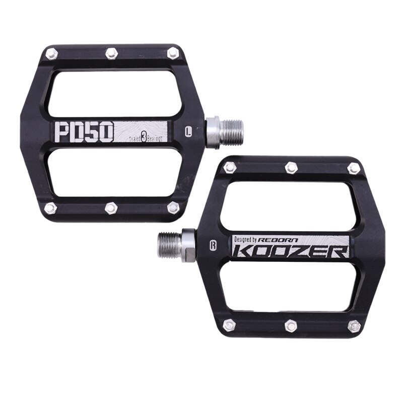 KOOZER PD50 Mountain Bike Bicycle Pedals Cycling Aluminium Alloy Pedals Bicycle Mountain Bicycle Pedal Flat
