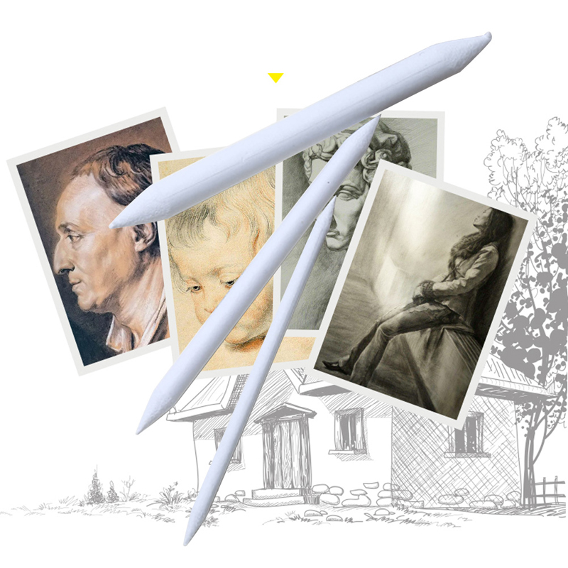 3 Pcs Stump Sketch Durable Art Drawing Tool Pastel Blending Smudge Tortillon