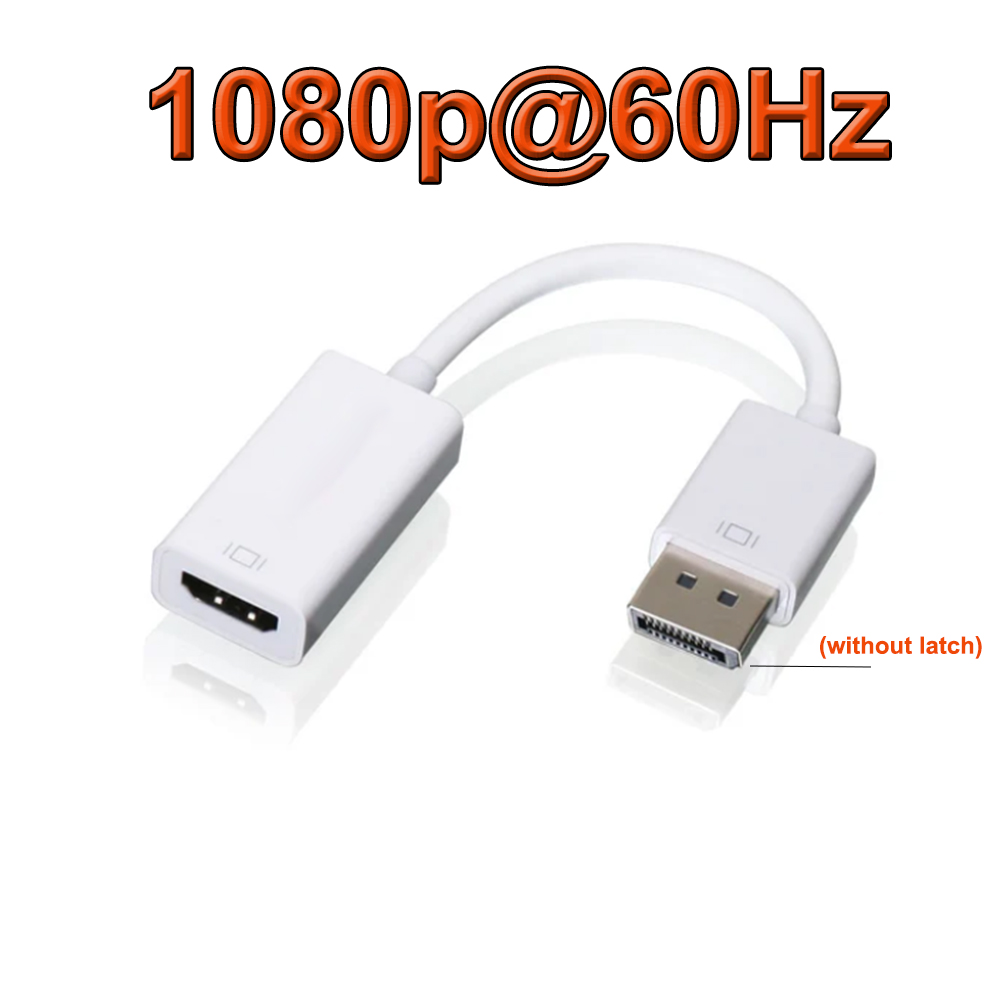 DisplayPort to HDMI 2.0 Adapter Cable 4K 60Hz DisplayPort 1.4 to HDMI 2.0 adapter for PC laptop to HDMI out 4K DP to HDMI: WHITE