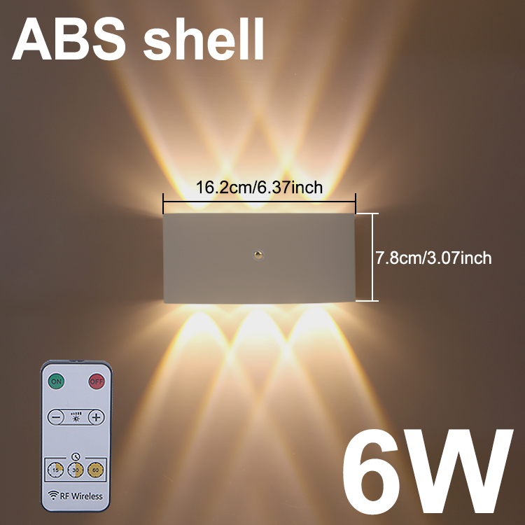 Mur LED lampe murale intérieure haut et bas lumière chambre salon escaliers éclairage charge sans câble enfichable: 4000k / Ivoire