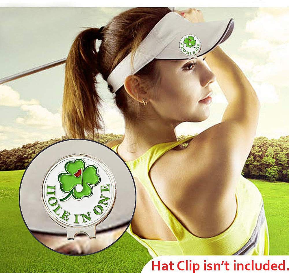 Langlebige Starke Entfernbare Magnetische Golf Hütte Clip 2 Stck mit 4 Golf Ball Marker Legt Leicht zu Kappe