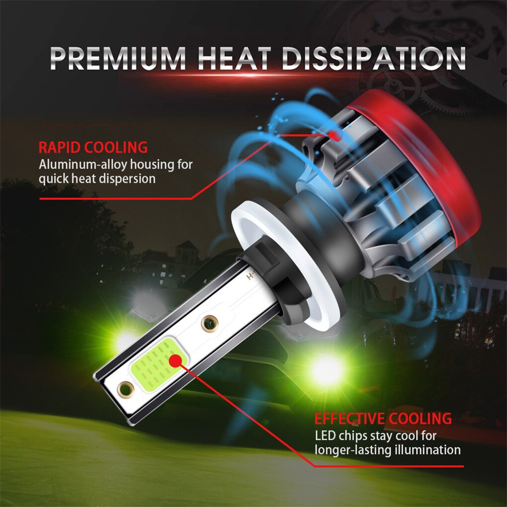 1Pair Headlight Projector Beam Lime Light DRL Working Lamps For Car Driving Floodlights