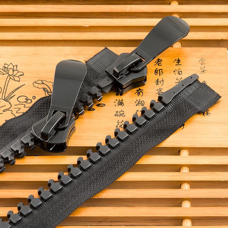 No. 20 zip Double-headed double-open zipper strip Cotton coat plastic long down jacket shed zipper Garment accessories