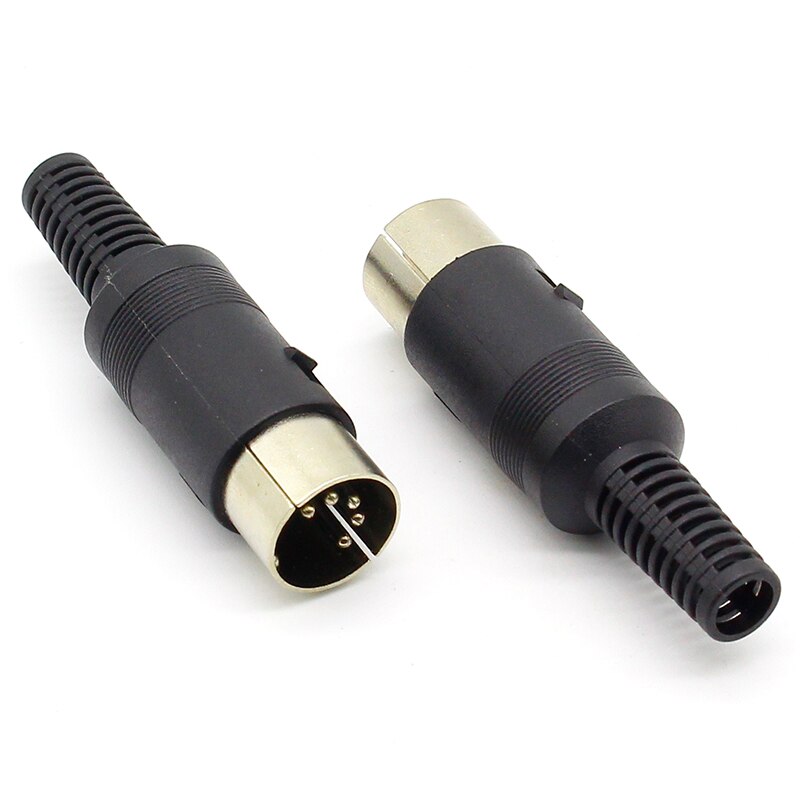 3pcs/lot DIN male Plug Cable Connector 5 Pin with Plastic Handle
