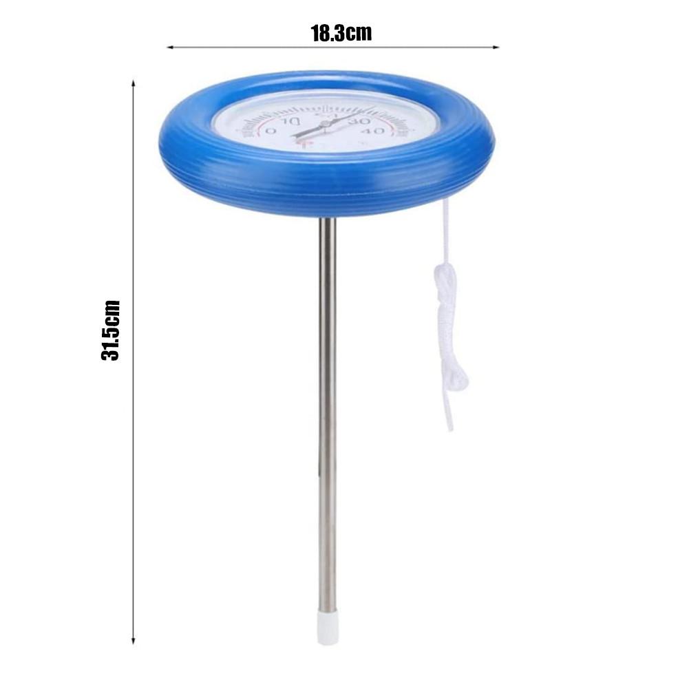 Large Dial Round Swimming Pool PVC Floating Thermometer With Large Scale Round Water Temperature Measuring Device