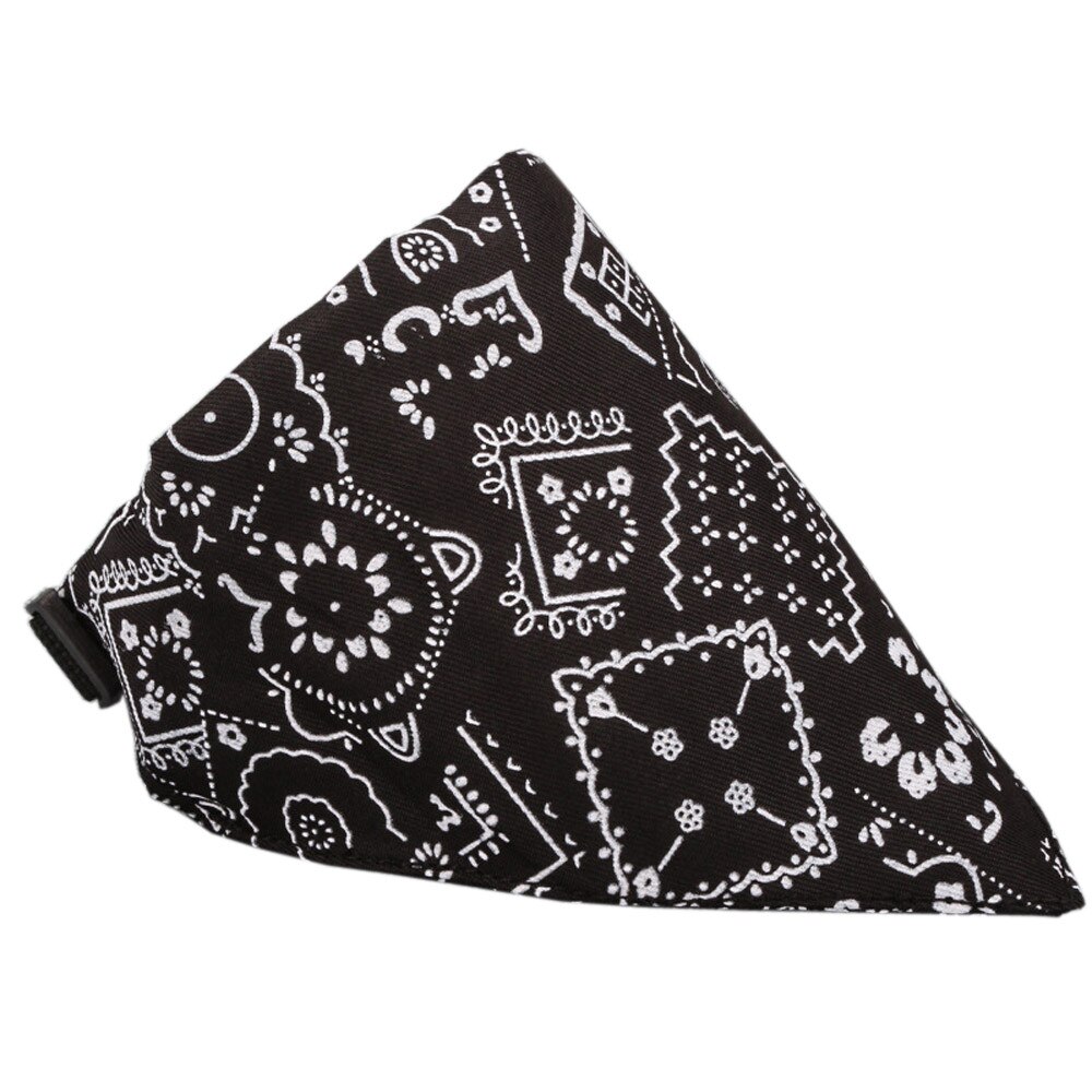Adjustable Pet Dog Puppy Cat Neck Scarf Bandana Collar Neckerchief Leisure Practical Durable Delicate Convenience: Black / L