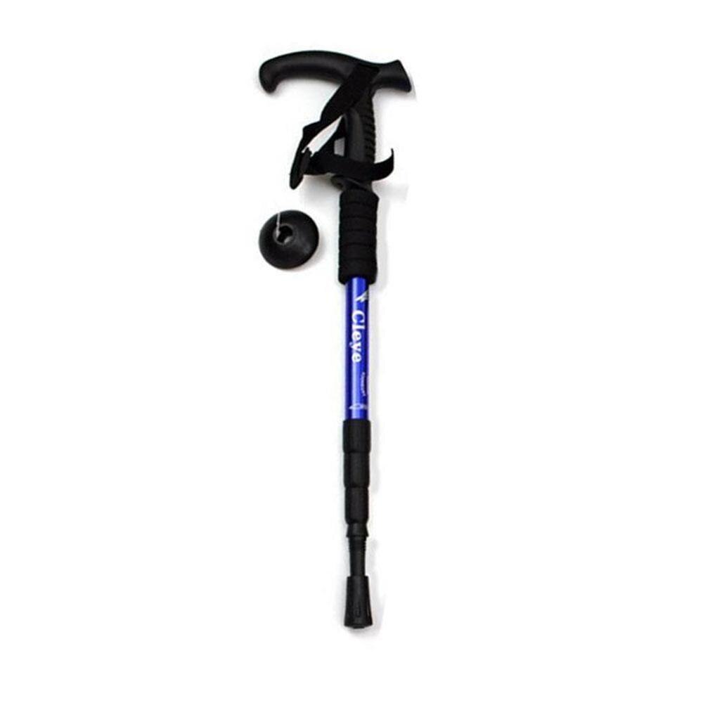 Telescopic Trekking Walking Hiking Stick Pole Adjustable Length Anti-Shock Outdoor Hiking Crutches Walking Cane Camp Baton: B