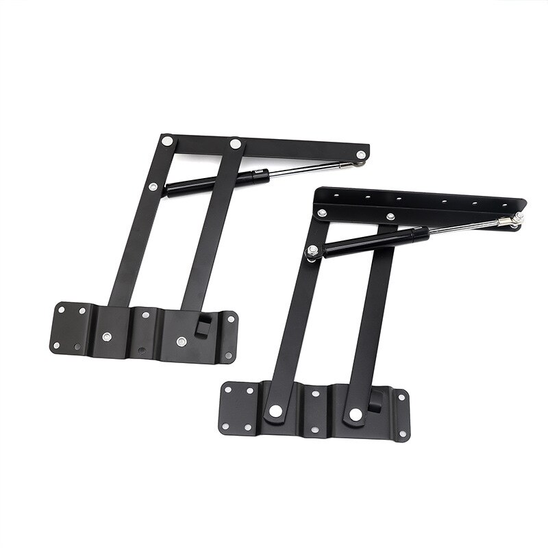 2PCS Folding Hydraulic Coffee Table Hinge Furniture Lifting Top Mechanical Hardware Lifting Table Computer Desk Frame: Hydraulic 130N