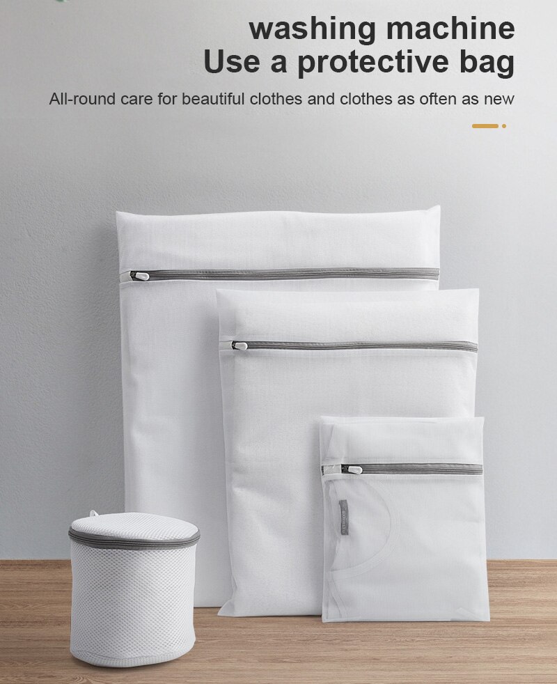 Laundry Washing Bag For Underwear Fine Mesh Bra Washing Bag Washing Machine Filter Net Washing Net Thickened Washing Bags