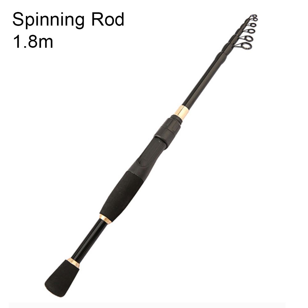 16m Mini Short Light Casting Spinning Ceramic Ring Carbon Fiber Lure Rods EVA Handle Fishing Equipment Fishing Rod: 1.8m Spinning Rod