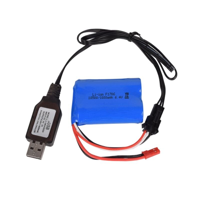 6.4 V/7.4V 500mA Lader Li-Ion Batterij SM-3P Rc Speelgoed Afstandsbediening Speelgoed SM-3P Positieve Draagbare Usb Lader