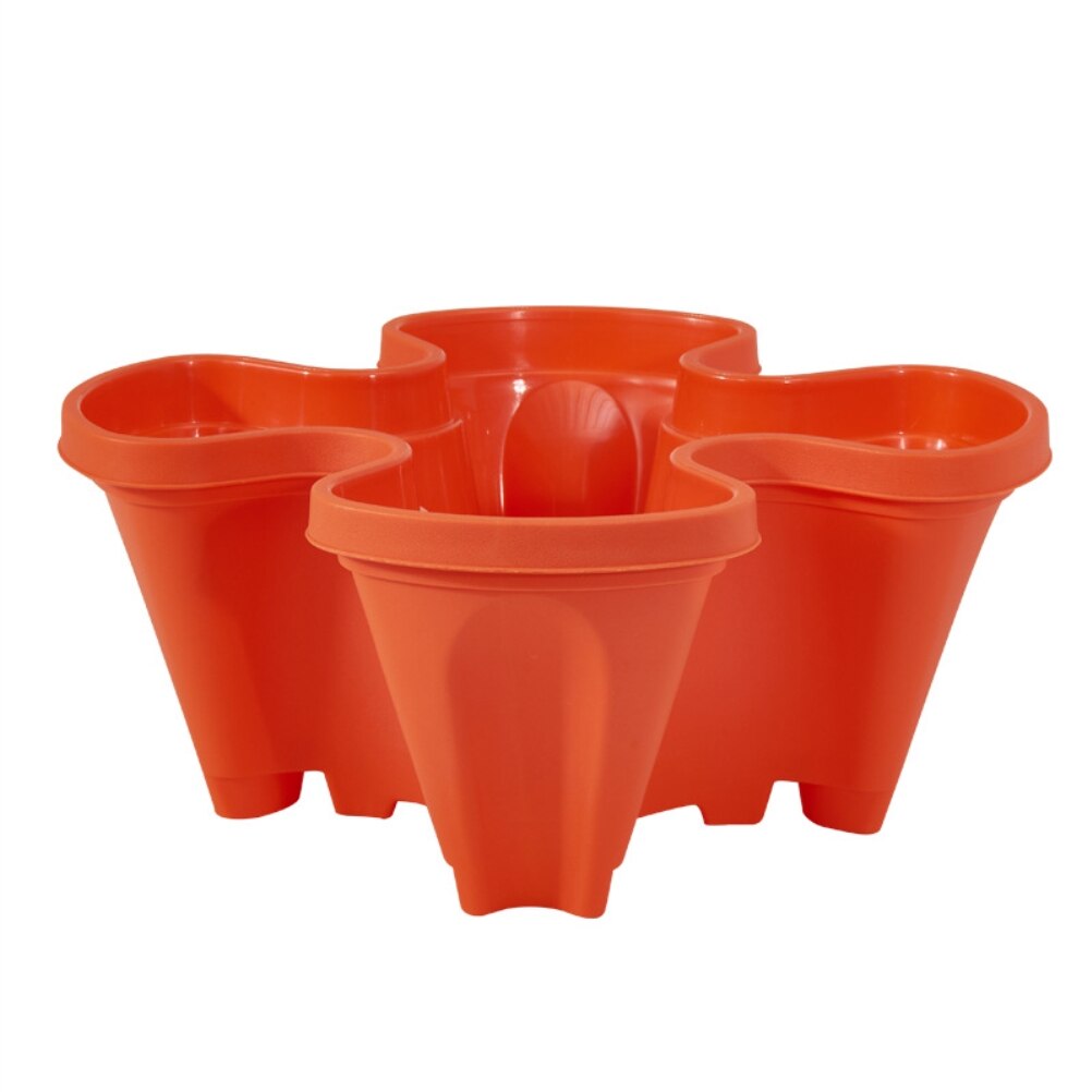 Pot de fleurs en plastique stéréoscopique Vertical empilable, support de semis de fraises de jardin pour la croissance de fleurs de fraises: Brick