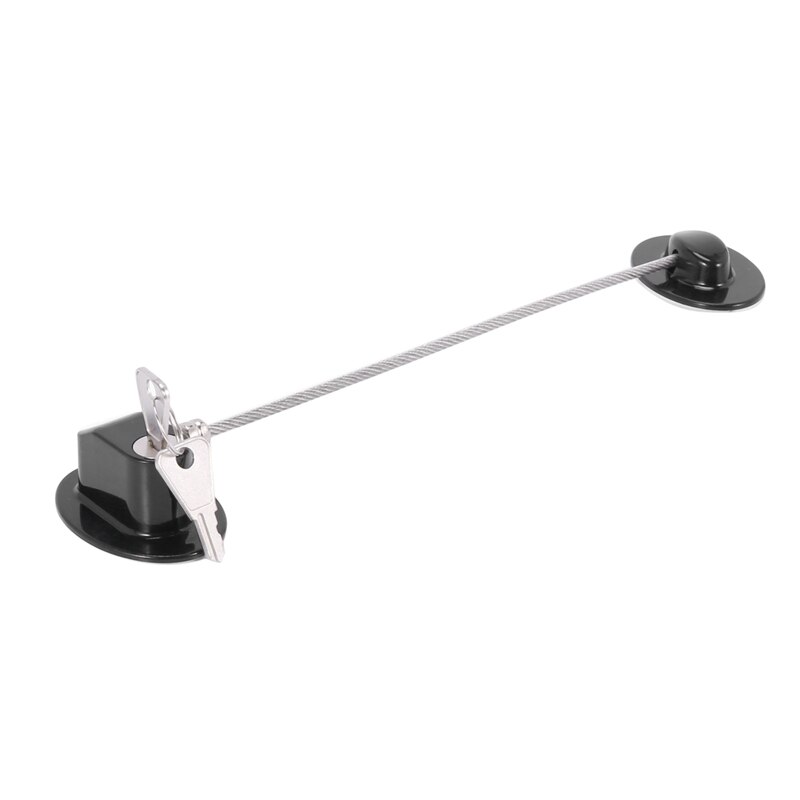 2 Pieces Refrigerator Door Lock Strong Adhesive Freezer Door Lock File Drawer Lock Child Safety Cupboard Lock with Key
