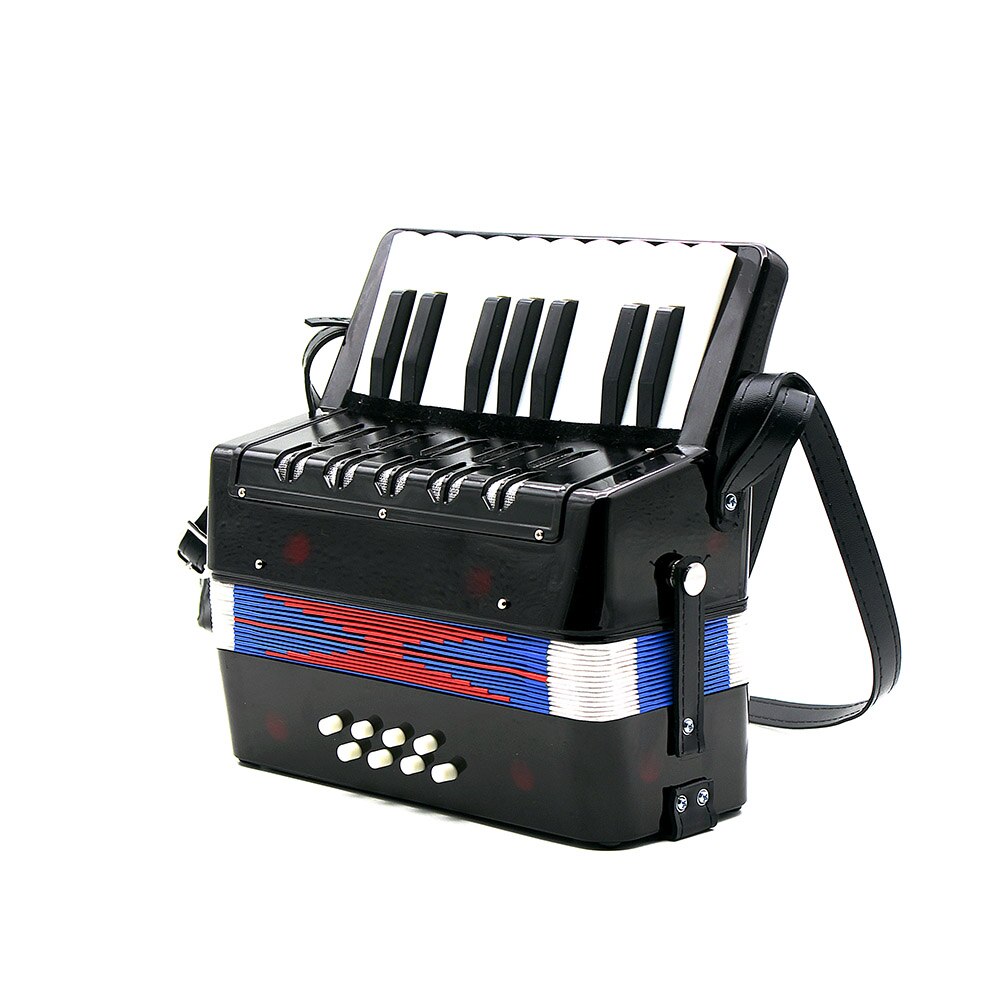 17 Key 8 Bass Accordion Instrument Small Accordion Educational Musical Instruments for Children Kids Blue/Black/Red: Default Title