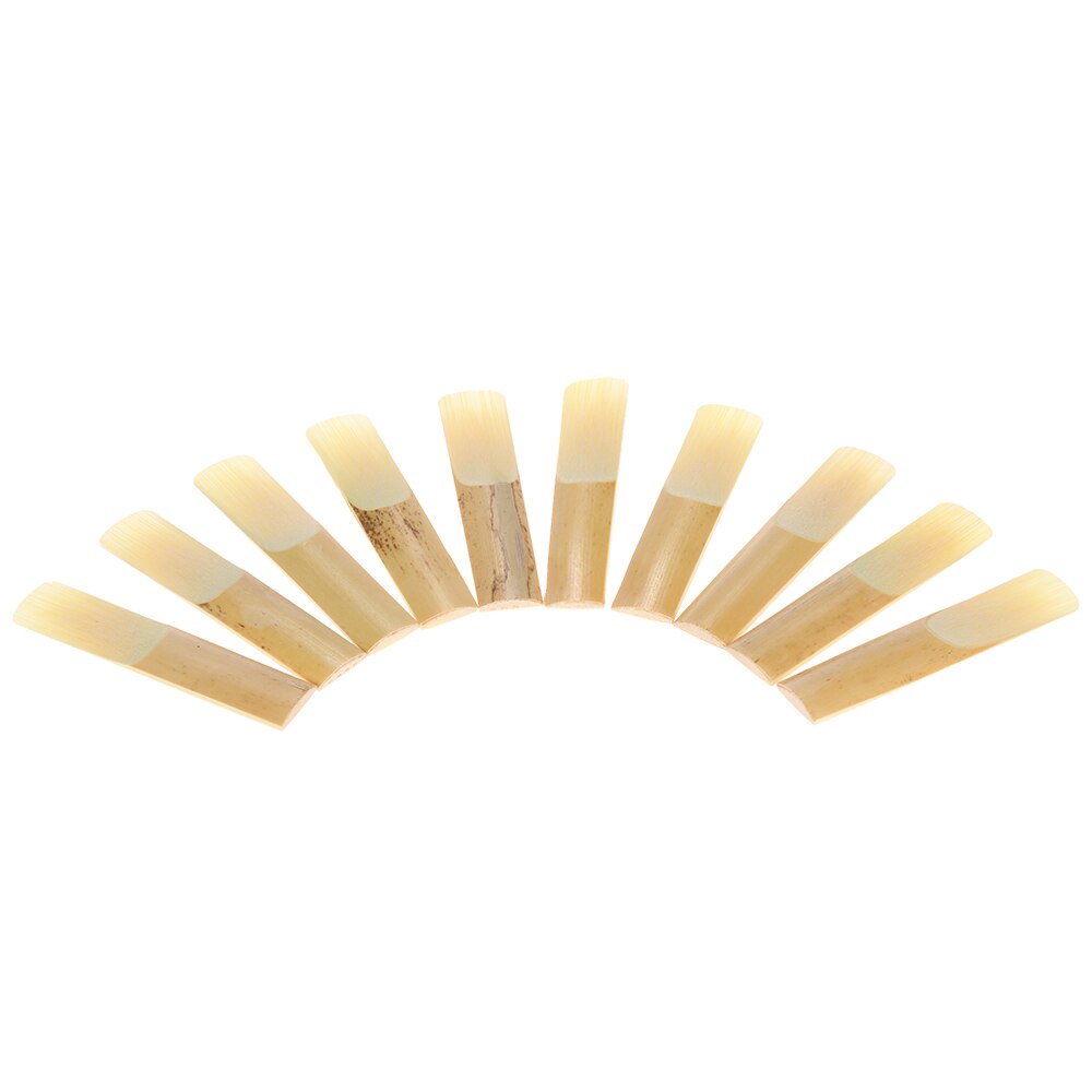 ammoon 10-pack Pieces 2.5 Bamboo Reeds for Eb Alto Saxophone Sax Strength Woodwind Instruments Parts & Accessories