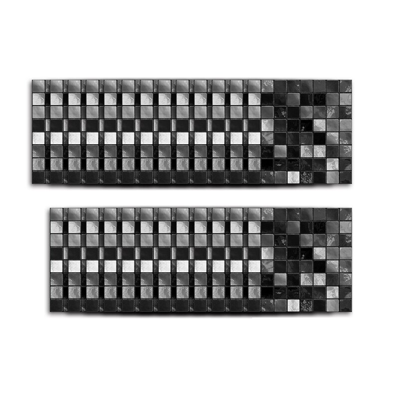 Wallstickers 10 x 10cm pvc mosaik tapet køkken vandtætte fliser klistermærker plast vinyl selvklæbende tapeter bad: Default Title