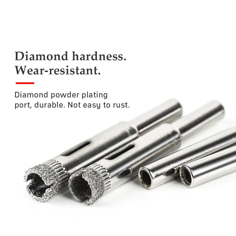 10 Stuks Diamant Gecoate Kern Gatenzaag Boor Set Voor Tegel Glas Keramische Voor Dremel Accessoires 3/4/5/6/8 Mm Maten