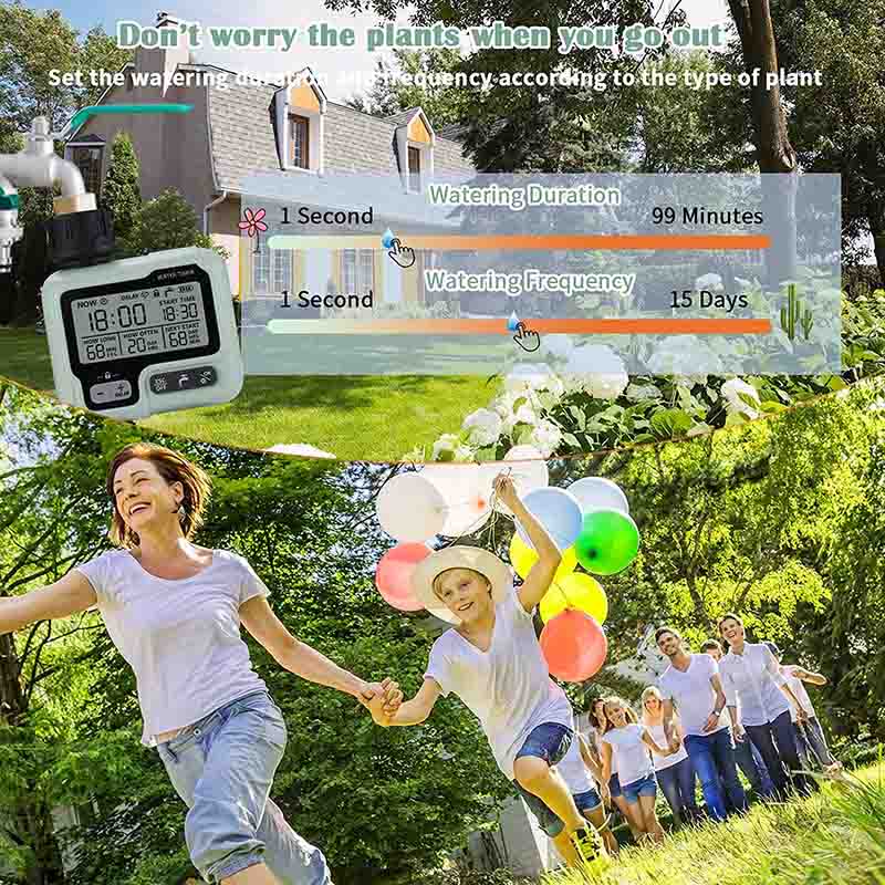 Large Screen Display Waterproof Garden Irrigation Timer Digital Programmable Faucet Watering Timer Irrigation System Controllor