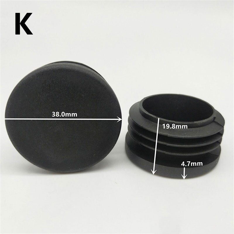 10Pcs Round Tube Plugs Pipe Insert End Caps Floor Protectors Furniture Feet Pads: K