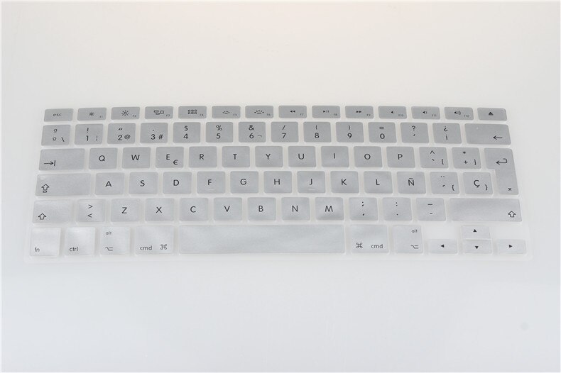 MacBook Keyboard Protector - Silicone Skin for Air 13, Pro 13/15/17 Retina - Waterproof & Dustproof: Silver