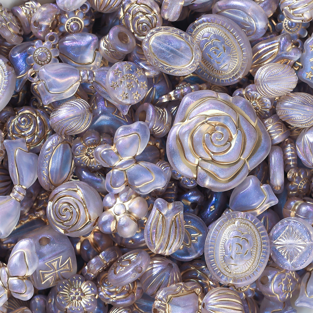 Mélange de perles classiques en acrylique, 20 g/Lot, perles d'espacement amples pour Bracelet à bricoler soi-même, matériel perlé, accessoires de fabrication de bijoux, fournitures: WHITE