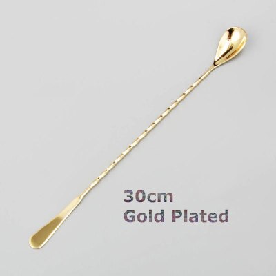 Cuillère à Bar cuillère à Cocktail Hoffman barman Cocktail: Gold Plated 30cm