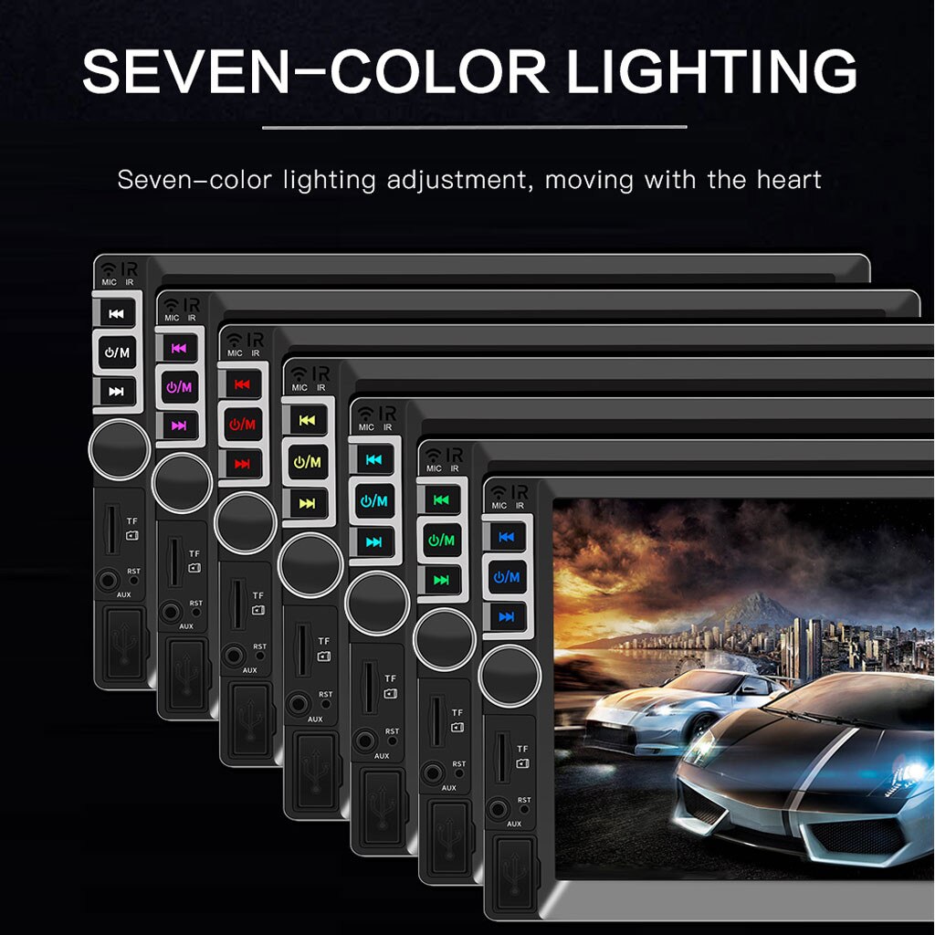 Car Mp5 Playler Hd Stereo 7005 7in 2din Car Mp5 Player Hd Stereo Fm Radio Screen Mp3 Aux Usb 2.0 Handfree #YL6