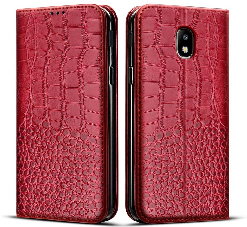 Coque de protection antichoc complète, étui pour Samsung Galaxy J3 J330 J330F SM-J120F J317: Style 1 Red