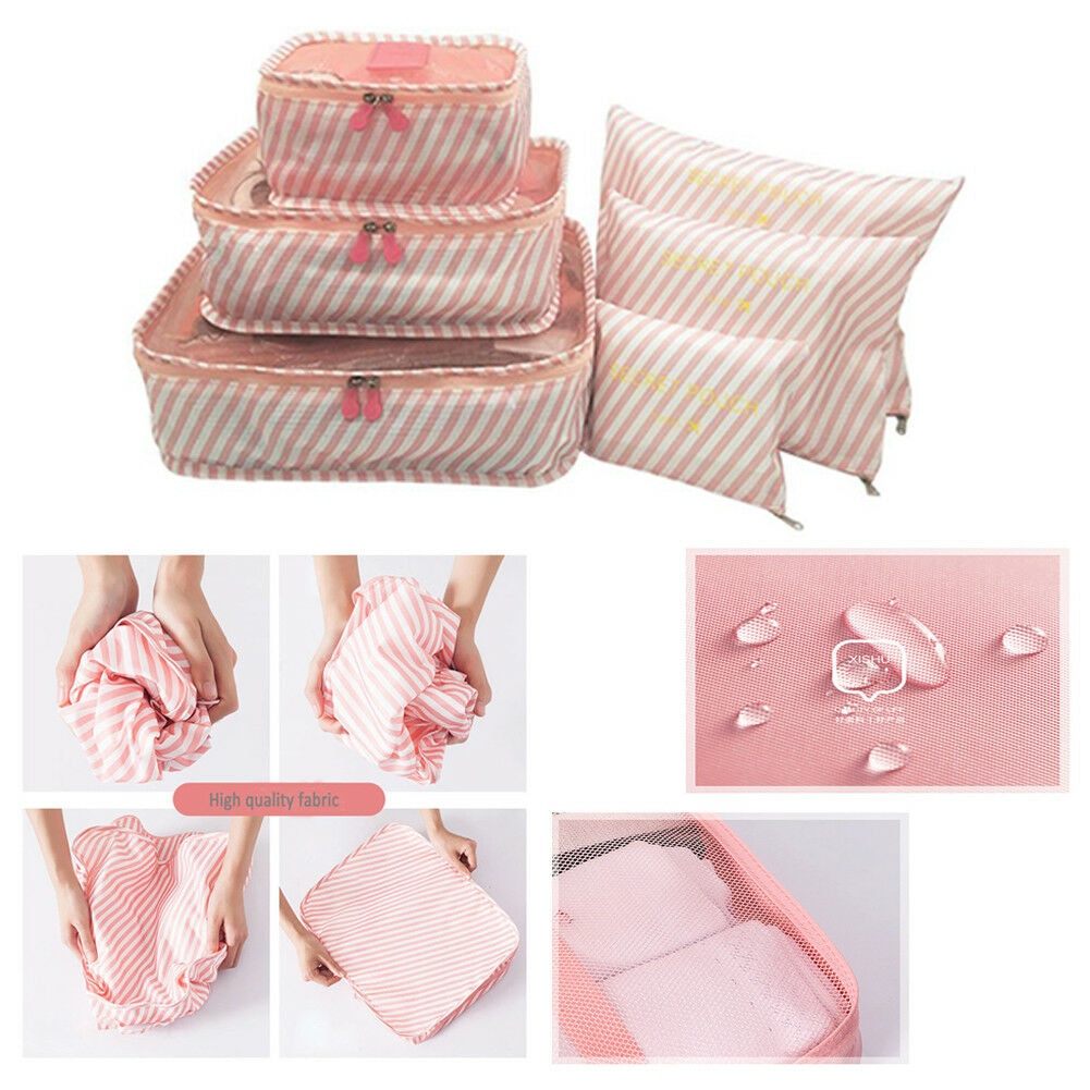 Koffer Opbergtas Reizen Accessoires Set Nuttig 6 Stuks Verpakking Cubes Reizen Zakjes Bagage Organiser Kleding
