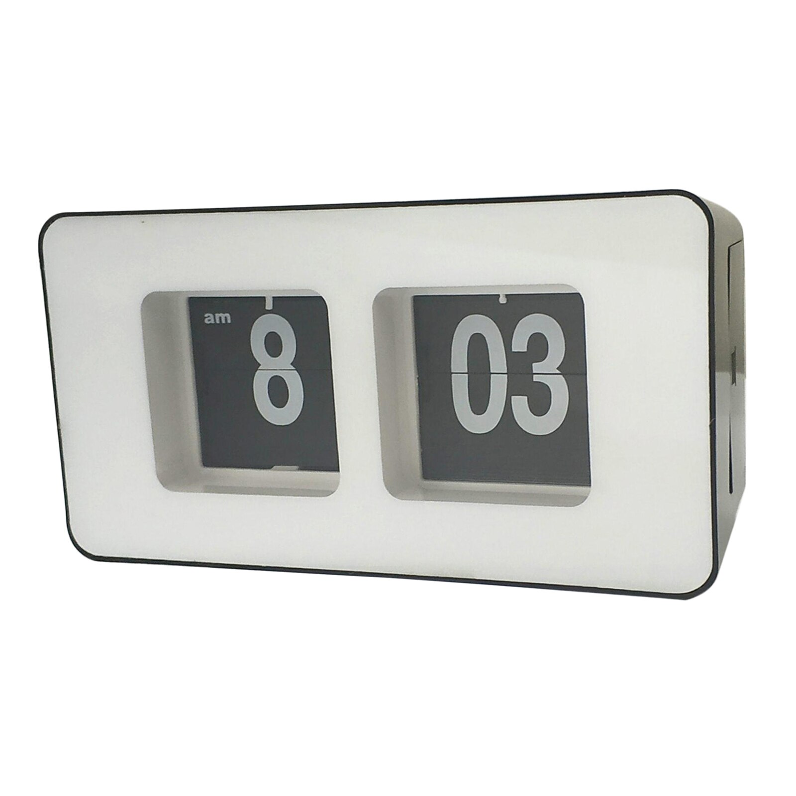 La palabra Retro Auto Flip reloj de mesa escritorio archivo abajo página relojes de escritorio de doble cara de de Navidad decoración de dormitorio: Black Frame