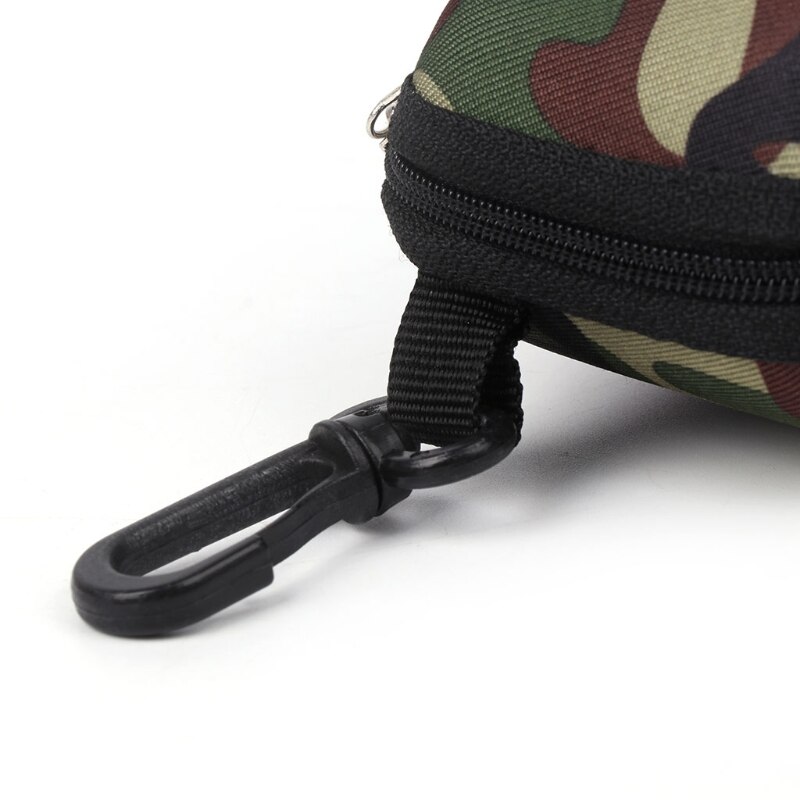 Briller boks solbrille etui kamuflasje oppbevaring beskytter glidelås unisex beholder