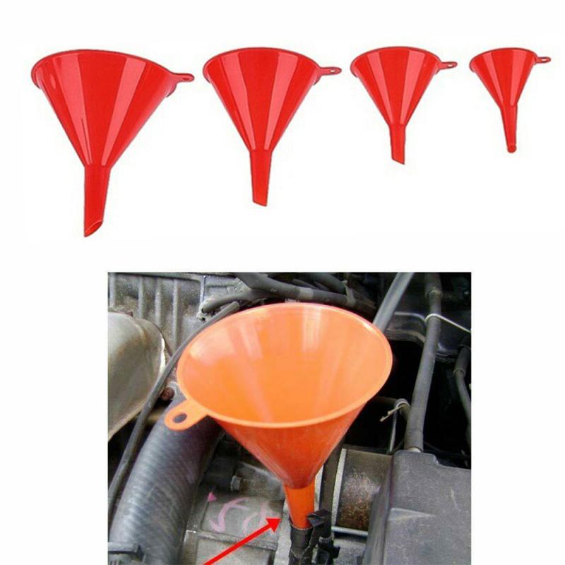 4Pcs Set Multi Gebruik Trechter Huishoudelijke Keuken Garage Vloeibare Benzine Trechter Kits Rood 2 "3" 4 "5" Vultrechter TXTB1