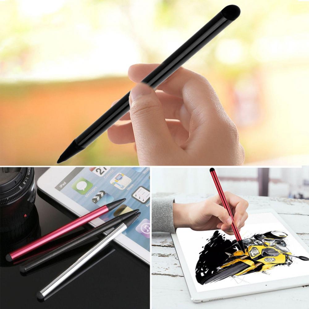 Stylus caneta de metal com ponta para celular, esferográfica com ponta adequada para celular, 2 peças