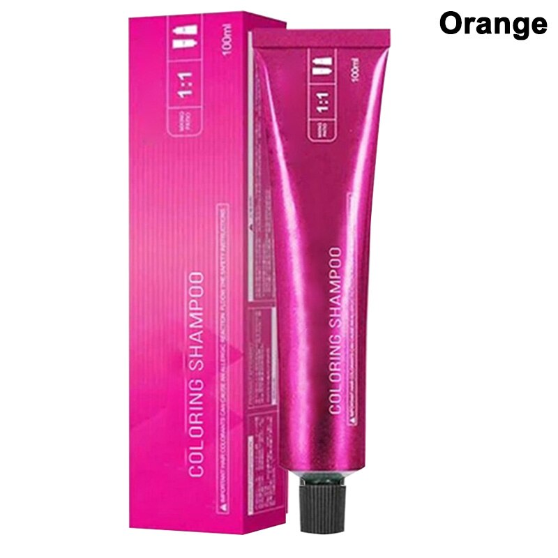 Haar Färbung Shampoo Mild Sicher Haar Färben Shampoo für Männer Frauen Alle Haare WH998: Orange