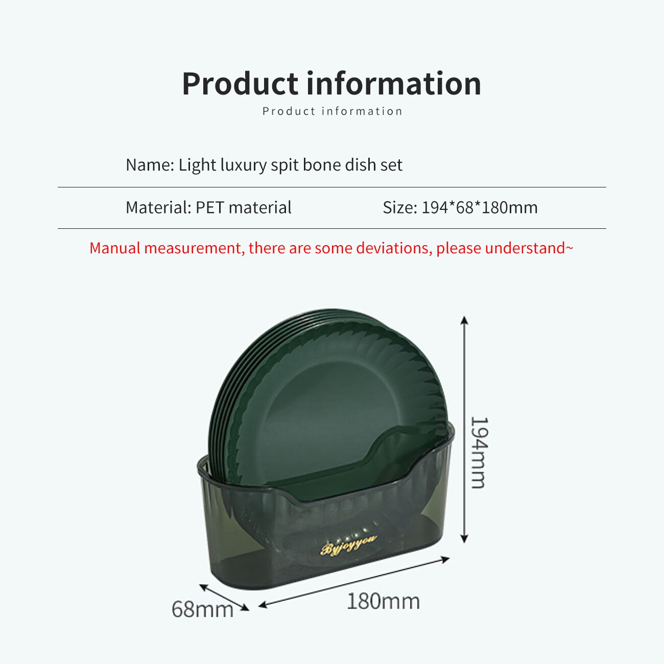 6PCS/Set Household Dining Table Small Plate Food Snack Dish Dried Fruit Food Serving Trays Spit Bone Dish