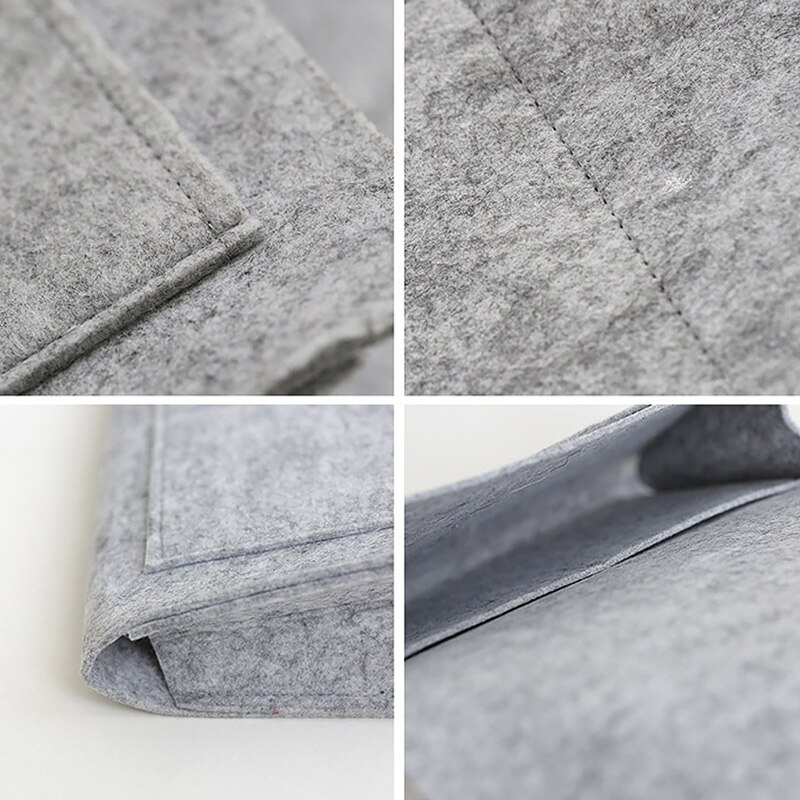 Bolsa de almacenamiento para cabecera de cama, accesorio de fieltro para colgar en la cama, con bolsillos, organizador para sofá y libros