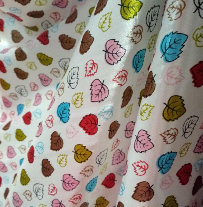 Tissue craft Soft Satin fabric leaf DIY Lining Material craft flower glossy Polyester Charmeuse Fabric 100CM: 6