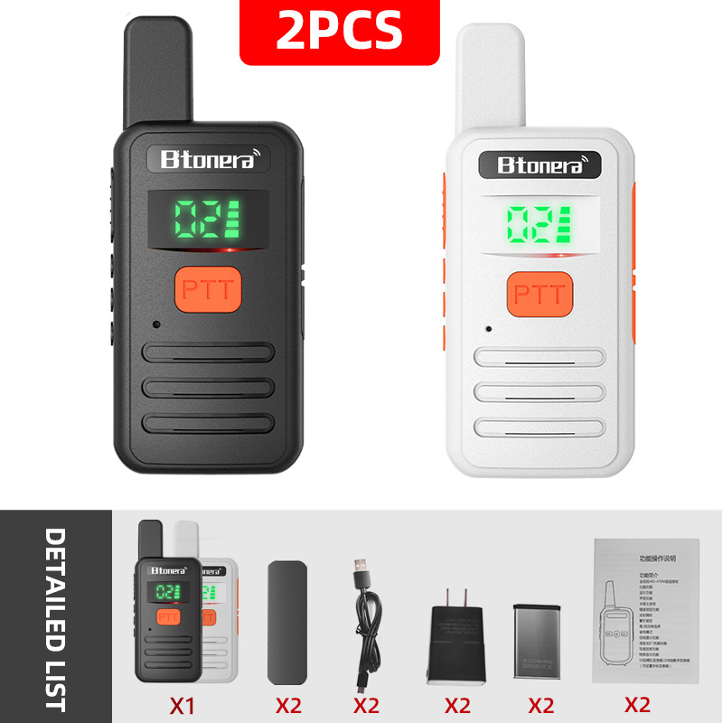 Btonera T1 Mini Walkie Talkie pmr 446 Profesjonalne Walkie Talkie Largo Alcance mini Radio Walkie Talkie Walkie Talkie Largo Alcance: Niebieski