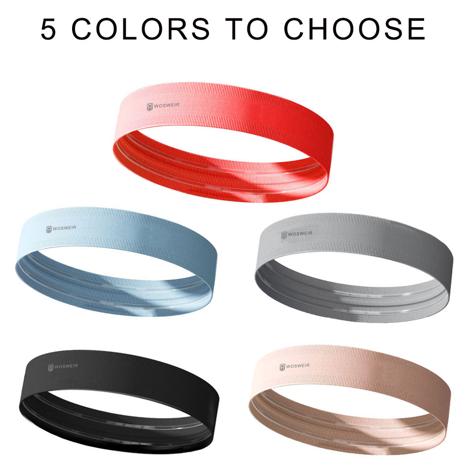 WOSWEIR 1PCS Zweetband Vochtafvoerend Ademend Mannen Vrouwen Sport Elastische Hoofdband voor Fitness gym Running sport basketbal