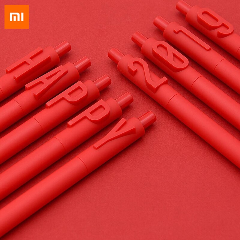 Xiaomi Mijia Kaco Year Pen Sets 9pcs pens Mi jia signature Happy red pen gel pen for christmas best