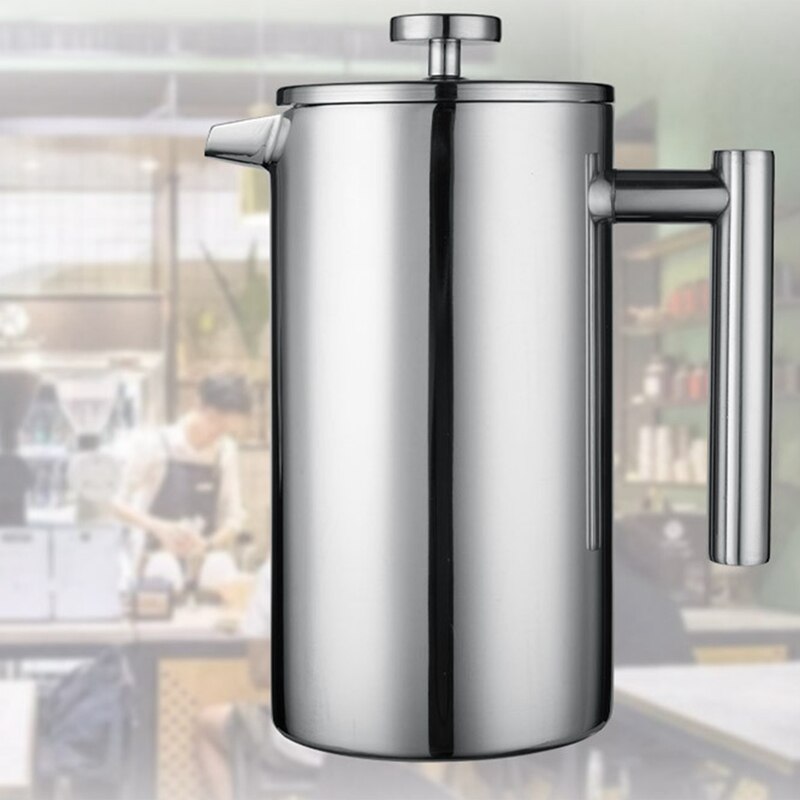 Stainless Steel French Press Coffee Maker 1L Double Wall Coffee Press ,And Easy Press, Coffee Press