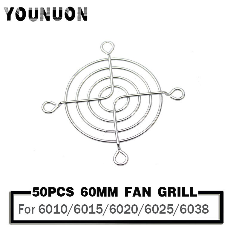50 pezzi 60mm rete metallica protezione dita protezione rete griglia ventilatore 6cm 60x60mm griglia griglia per 6010 6015 6020 6025 6038 ventole