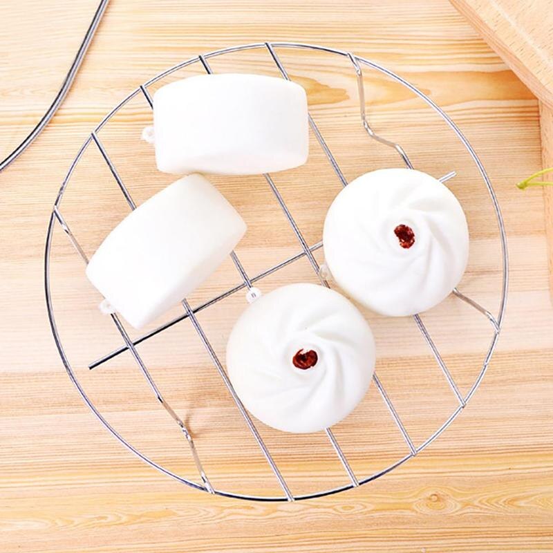 1pcs de aço inoxidável cremalheira de vapor de refrigeração quatro-canto almofada cozinhar ovo arroz cremalheira isolamento fogão prato de vapor anti-escald w3q4