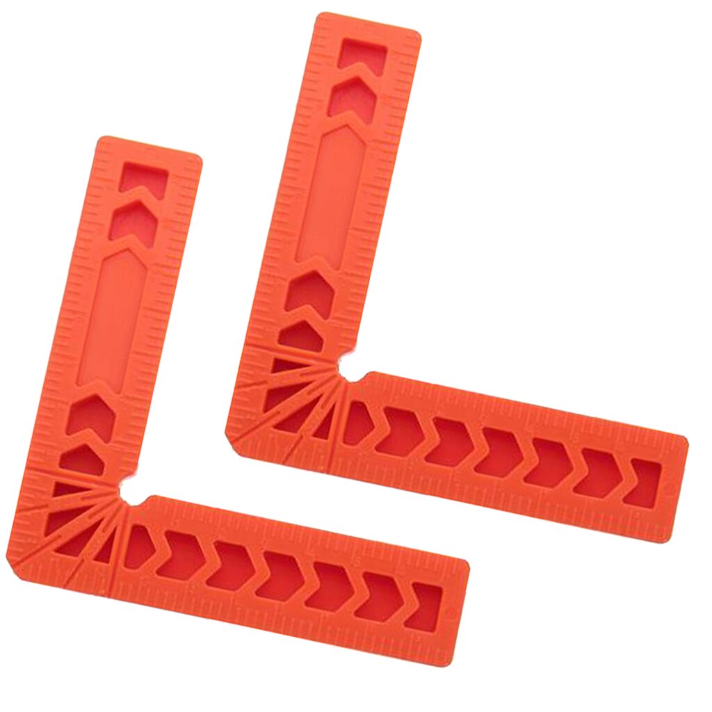 2pcs 90 Deg L Shape Square Right Angle Clamps Corner Clamping Ruler Plastic 3''