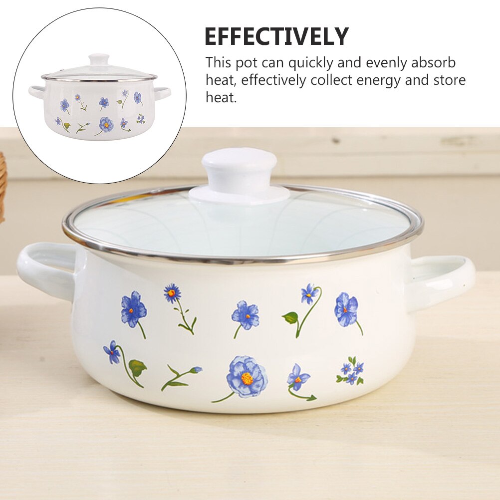 Household Cooking Pot Enamel Pot Home Stockpot Supply Stewed Chicken Soup Pot