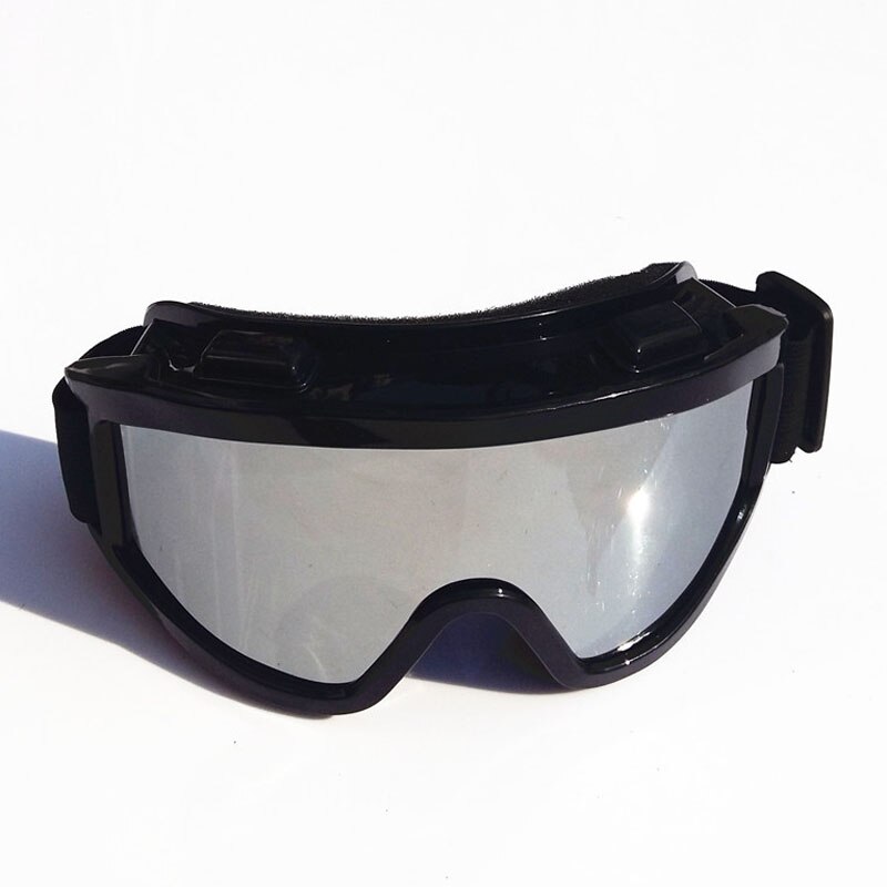 Gafas de esquí UV400 a prueba de viento y polvo, lentes para miopía integradas, gafas para esquiar: Black Silver