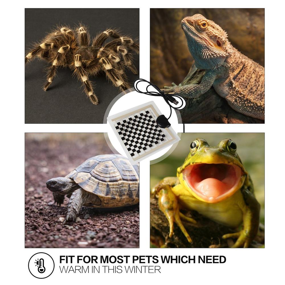 Reptile Heating Pad Climbing Pet Snake Lizard Heating Film Plate Insulation Thermostat For Home Pet Care Supplies