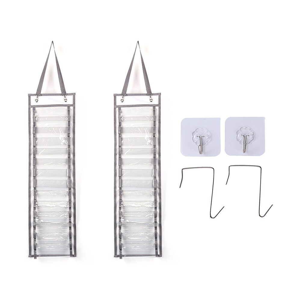 Vinyl Roll Storage Rack Wall Mount 14 Compartments Door Hanging Organizer Compartment Bags Space Saving Home Bracket